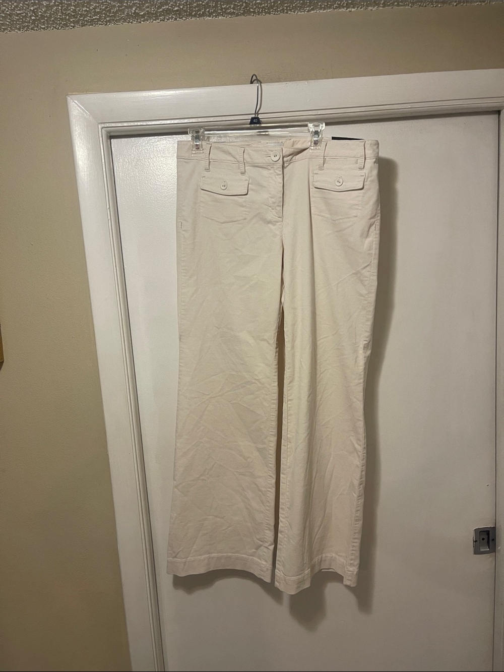 Loft Marissa cream corduroy pants size 12